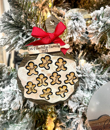 Gingerbread Family Ornament-Customized